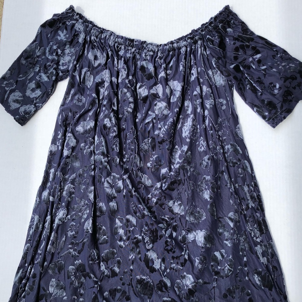 Forever21 Small Velvet Blue Baby Doll style dress